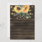 Invitation Chaîne Lights Sunflowers I DO BBQ Dîner de répétit (Dos)