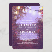 Invitation Chaîne Lights Waterfront Rustic Rehearer Dîner (Devant / Derrière)