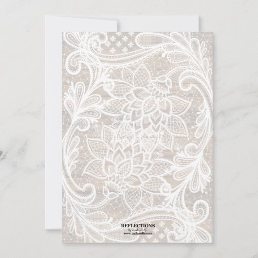 Invitation Chaîne Lumière Bois et dentelle Sweet 16 Partie (Dos)