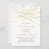 Invitation Chaîne Lumière Or Élégant Mariage Anniversaire (Devant)