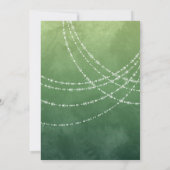 Invitation Chaîne Lumière Sage Vert Anniversaire Brunch (Dos)