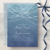 Invitation Chaîne Lumières Dusty Blue Bridal Brunch