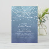 Invitation Chaîne Lumières Dusty Blue Bridal Brunch (Debout devant)