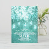 Invitation Chaîne lumières scintillante mâchoire invite maria (Debout devant)