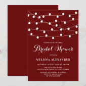 Invitation Chaîne lunette Fête des mariées rouge (Devant / Derrière)