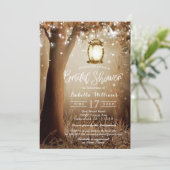 Invitation Chaîne moderne illumine Fête des mariées rustique (Debout devant)