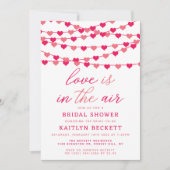 Invitation Chaîne pendante Fête des mariées de coeur d'amour (Devant)