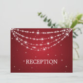Invitation Chaîne rouge scintillante de réception élégante (Debout devant)