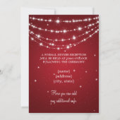 Invitation Chaîne rouge scintillante de réception élégante (Dos)