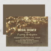 Invitation Chaîne rustique illumine Fête des mariées romantiq (Devant / Derrière)