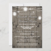 Invitation Chaîne rustique illumine la douche Mason Jars Coup (Devant)