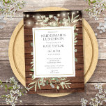 Invitation Chaîne rustique Lights Verdure Bridesmaids Déjeune<br><div class="desc">Doté de feuilles de verdure d'aquarelle délicats sur un arrière - plan de bois rustique,  cette invitation chic pour le déjeuner d'honneur peut être personnalisée avec vos informations spéciales d'événement de célébration. Conçu par Thisisnotme©</div>