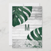 Invitation Chaîne suisse de feuilles de fromage Lumières Dent (Dos)