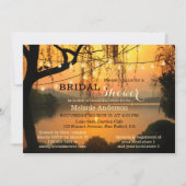 Invitation Chaîne Sunset Lumières Lac Douche nuptiale Invitat (Devant)