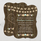 Invitation Chaîne turquoise de lumières Automne Fête des mari (Devant / Derrière)