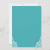Invitation Chaîne Turquoise Lumières & Mariage de dentelle (Dos)