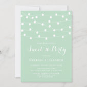 Invitation Chaîne Whimsical Lights Mint Green Sweet 16 Party (Devant)