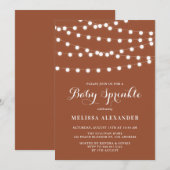 Invitation Chaîne Whimsical Lights Terracotta Baby Sprinky (Devant / Derrière)