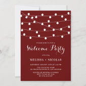 Invitation Chaîne Whimsical Lights Wedding shower rouge (Devant)