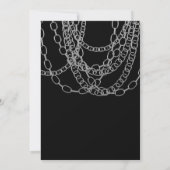 Invitation Chaînes argentées danse hip hop noir fête d'annive (Dos)