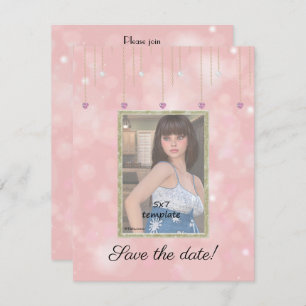 Invitation Chaînes de diamant Parties scintillant Sweet 16 Ph