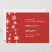 Invitation Chaînes de flocon de neige - Nouvel An / Fête de N (Devant)