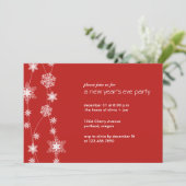 Invitation Chaînes de flocon de neige - Nouvel An / Fête de N (Debout devant)