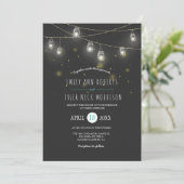 Invitation Chaînes de Mariage de luge de mason jarres luciole (Debout devant)