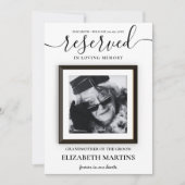 Invitation Chaise de Mariage de siège réservée Signal Photo d (Devant)