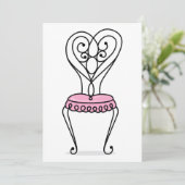 Invitation Chaise rose (Debout devant)