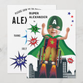 Invitation Chaise roulante volante amusante d'anniversaire de (Devant / Derrière)