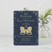 Invitation Chaises Adirondack Starry Night 50e Anniversaire (Debout devant)