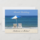 Invitation Chaises De Mariage De Plage Élégantes (Devant)