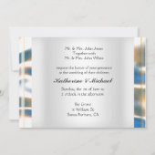 Invitation Chaises De Mariage De Plage Élégantes (Dos)