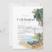 Invitation Chaises de plage tropicales Mémorial funéraire des (Devant)