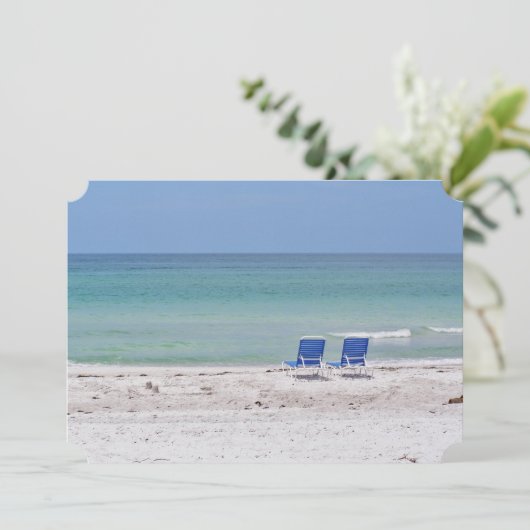 Invitation Chaises sur la plage (Debout devant)