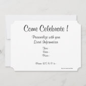 Invitation Chaises sur la plage (Dos)