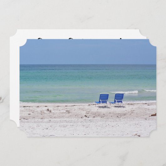 Invitation Chaises sur la plage (Devant / Derrière)