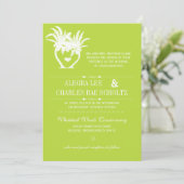 Invitation Chalboard de destination Lime Beach Palm Tree (Debout devant)