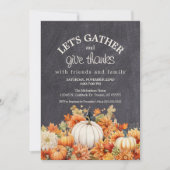 Invitation Chalet Citrouille Thanksgiving Potluck Party (Devant)