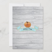 Invitation Chalet de bois rustique Citrouille baby shower (Dos)
