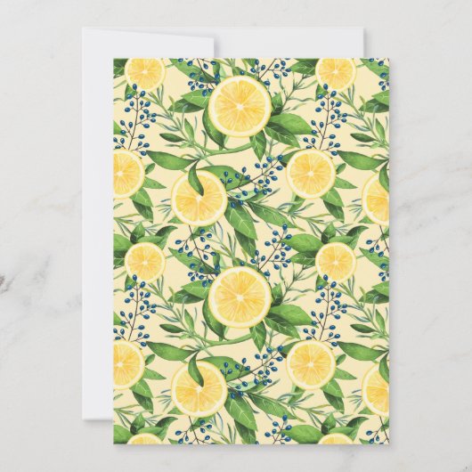 Invitation Chalet de citrons et d'oranges Brunch nuptial d'ét (Dos)