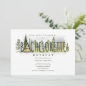 Invitation Chalet de retraite pour week-end de jeune fille (Debout devant)
