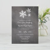 Invitation Chalet de snowflakes Frost d'hiver | MARIAGE (Debout devant)