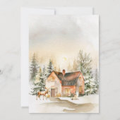 Invitation Chalet de vacances d'hiver (Dos)