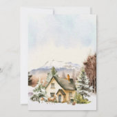 Invitation Chalet de vacances d'hiver (Dos)