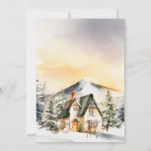 Invitation Chalet de vacances d'hiver (Dos)