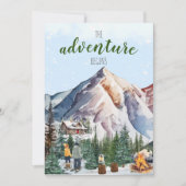 Invitation Chalet d'hiver dans l'aventure de montagne commenc (Devant)