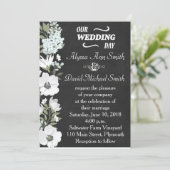 Invitation Chalet et blanc Anémone Mariage floral Invita (Debout devant)