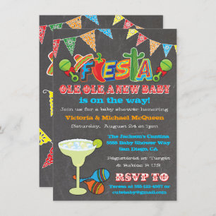 Invitation Chalet mexicain Fiesta Couples Baby shower